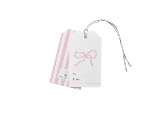 Étiquette cadeau rose